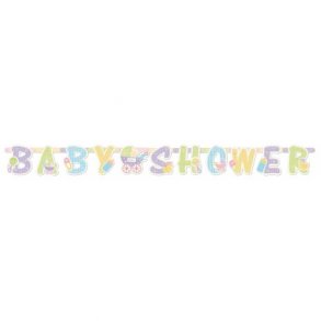 Babyshower banner STOR PASTEL