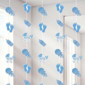 String dekoration BABY BOY, 6 stk