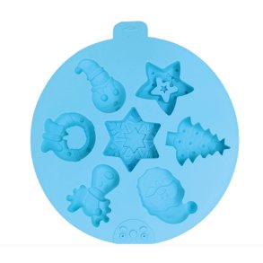 Bageform som Julekugle i silikone til 7 smkager