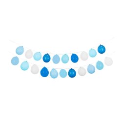 Ballonggirlang set i vitt och bl�