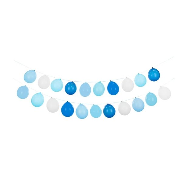 Ballonggirlang set i vitt och bl�