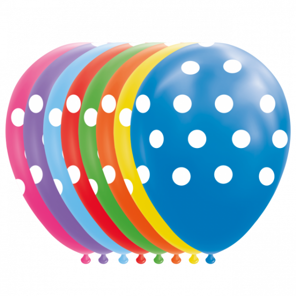 Ballon   30 cm med prikker