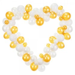 Ballonbue Hjerte i hvid-guld
