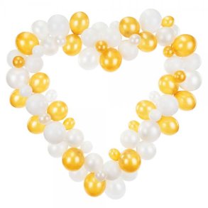 Ballonbue Hjerte i hvid-guld