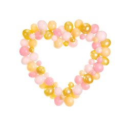 Ballonbue Hjerte i rosa-guld
