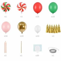 Ballonbue st i julefarver