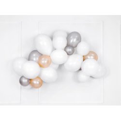 Ballong i 12,7cm metallisk silver - 100st