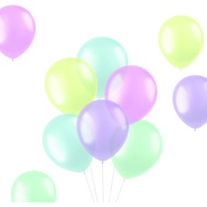 Ballong transparent pastell