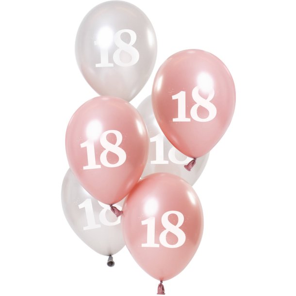 18 r ballong i Rosa-Silver