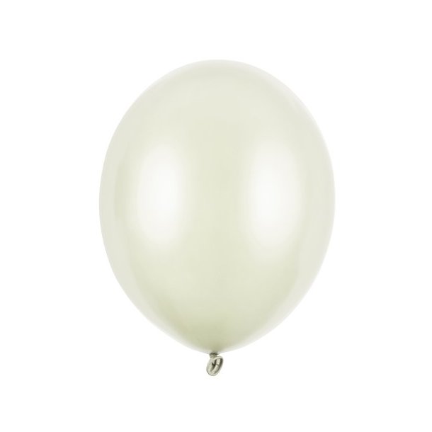 Ballong Metallic elfenbensfrg 10 st.