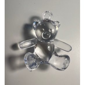 Bamse perler i klar plast