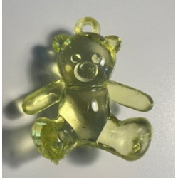 Bamse perler i gul plast