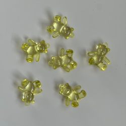 Bamse perler i gul plast