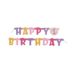 Banner Lyserd "happy birthday 1" 119 cm
