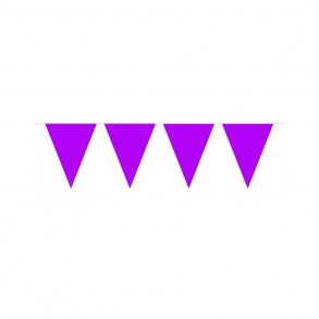 Flagbanner 10 m. med 20 LILLA flag