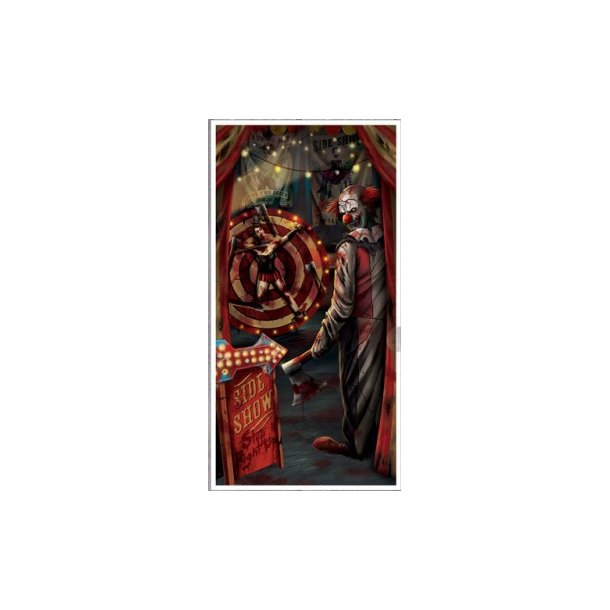 Halloween banner plast med Clown