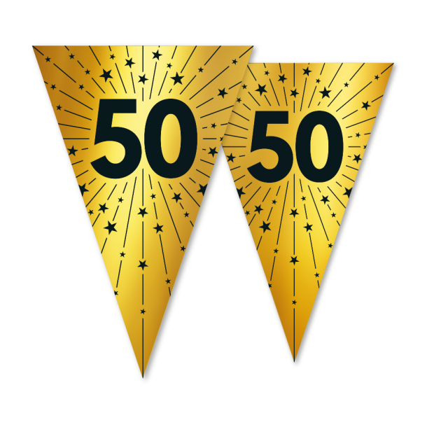 Guld brllopsflagga banderoll