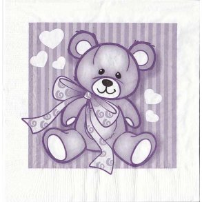 Frokostservietter med Bamse i Lilla