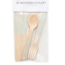 Tr�bestik 18 dele Lysebl�