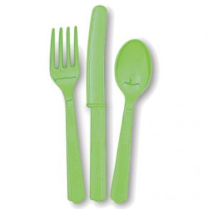 Plastbestik, 18dele LIMEGRN