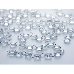 Diamantkedja med klara plastdiamanter