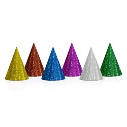 Partyhatte Metallic rd