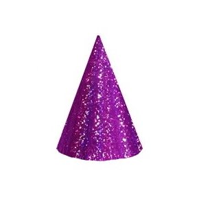 Partyhatte Metallic i hot pink