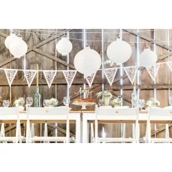 Flagga banner i vitt fr brllop