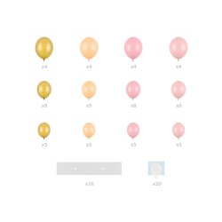 Ballonbue Hjerte i rosa-guld