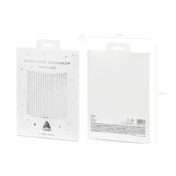 Jul drgardin med julgranar i silver