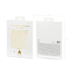 Jul drgardin med julgranar i guld