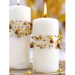Perle guirlande i Guldfarve
