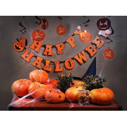 Halloween kartongbanner i orange