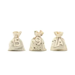 Presentpsar i tyg som julkalender  komplett