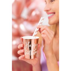 Happy Birthday mugg i Rosegold