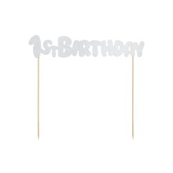 Kaka topper 1st birthday i silver