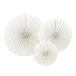 Papir vifte st 3stk Hvid