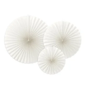 Papir vifte st 3stk Hvid