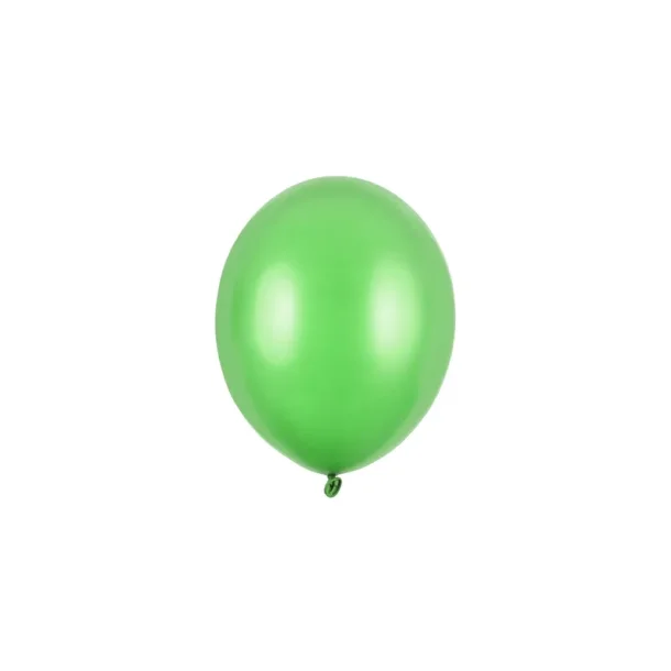Ballon i 12,7cm metallic Limegrn - 100stk