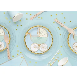 Barnevogn servietter i Lysebl-lys turkis