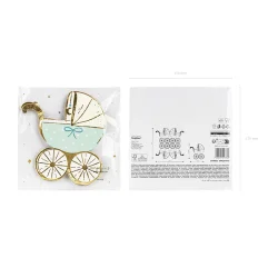 Barnevogn servietter i Lysebl-lys turkis