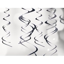 Swirls dekoration metallic 5 stk