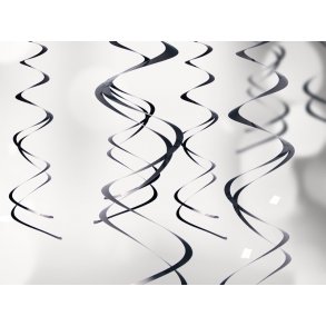 Swirls dekoration metallic 5 stk