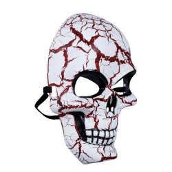 Skelet maske i hvid PVC - Blodsprngt