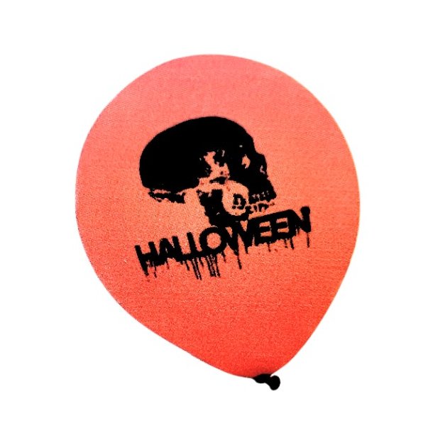 Halloween balloner i orange med kranie