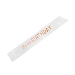Birthday sash i hvid-guld