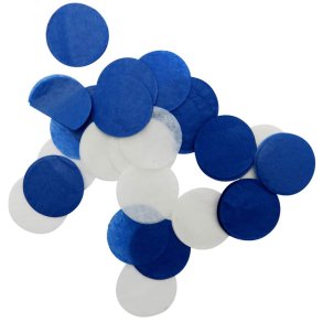 Konfetti  2,5 cm i bl-vit