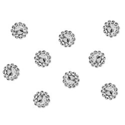 Blommig konfetti i silver