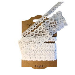 Spetsband i bomull - 2 band