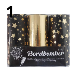 Bordbomber 3 stk - stjerner